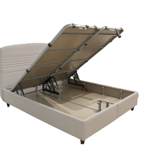 Cadre de lit avec tête de lit rembourrée en tissu, confortable, avec rangement, mécanisme de levage durable, personnalisable, B2B, écologique, pour le repos et le sommeil - Product Image 3