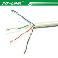 NETLINK Cat6 23AWG 4 pasang UTP tembaga telanjang padat dan STP jaket ganda langsung dikubur bawah tanah tahan air kabel luar ruangan
