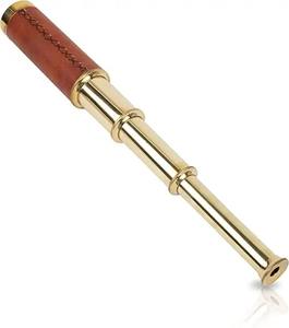Vintage Leather and <b>Brass</b> <b>Telescope</b> Nautical Handheld Spyglass for Maritime Decor and Gifts - Product Image 3