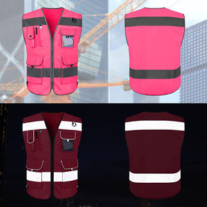 Hi Vis Vest 9 bolsillos Chaleco DE SEGURIDAD reflectante de alta visibilidad para hombres Mujeres Chaleco de construcción de seguridad con tiras reflectantes - Product Image 2