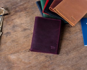 Personnalisé Vintage Crazy Horse Design Hommes En Cuir Voyage Passeport Titulaire Vol Billet Carte De Crédit De Stockage Grand Portefeuille PTH-0095D - Product Image 3