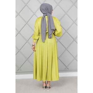 Vestido Hijab Cintura Elástica Aceite Verde - Product Image 5