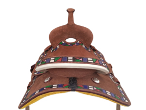 Silla de Montar Western Premium con Armazón de Fibra de Vidrio, Cuero de Búfalo, Tallado Floral, Guardabarros Preformado de 16 Pulgadas, Personalizable - Product Image 4