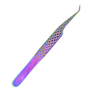 Pinzas clásicas de extensión de pestañas de acero inoxidable Logotipo personalizado Herramienta de belleza de alta cantidad con punta de fibra puntiaguda - Product Image 6