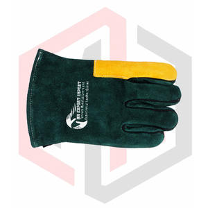 EN388 EN407 4131X Certifié CE Premium Couleur personnalisée 16 POUCES Gants de sécurité en cuir de vachette Doublure en coton - Product Image 6