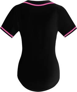 Camisetas de béisbol con botones de dos tonos para mujer Ropa deportiva Ropa de calle Diseño en blanco - Product Image 5