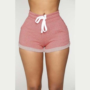 Shorts décontractés pour femmes de qualité supérieure, taille élastique, impression de logo personnalisée, tissu polyester et élasthanne, séchage rapide, respirant, OEM - Product Image 6