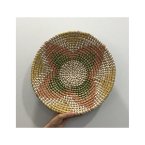 จานแขวนทำด้วยมือจากหญ้าทะเลเวียดนามตะกร้าสานธรรมชาติของตกแต่งผนังสำหรับห้องนั่งเล่นโรงแรมและส่งออก - Product Image 1