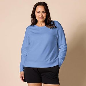 Sweat-shirt à col rond pour femmes, manches longues, pull doux et confortable pour les tenues d'hiver ou d'automne - Product Image 6