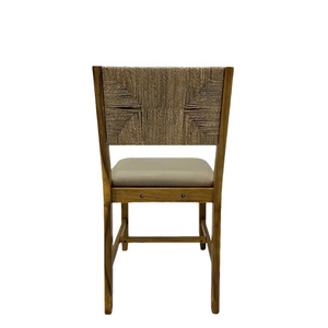 Modern Simple Solid <b>Wood</b> Woven Seagrass Dining <b>Chair</b> Stable Home Furniture for <b>Kitchen</b> Hotel Restaurant Living Room Apartment - Product Image 4