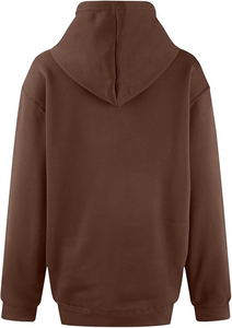 Última llegada estilo holgado mujeres Sudadera con capucha de gran tamaño 100% Material de algodón transpirable logotipo personalizado impresión servicio OEM - Product Image 5