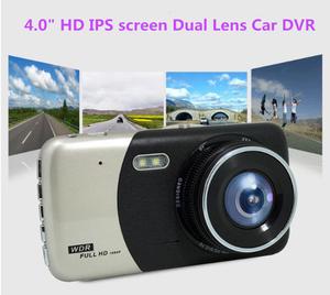 Melia Melhor Premium Car <span class=keywords><strong>DVR</strong></span> Dash 4.0 Polegada IPS Tela <span class=keywords><strong>1080p</strong></span> Resolução 170 Graus Wide Angle Dual Dash Cam Vídeo Black Box Carros