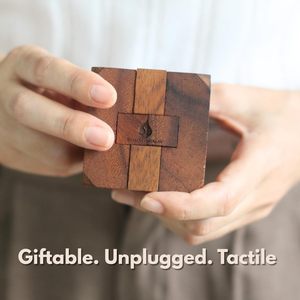 Wholesale Eco-Friendly Wooden Mechanical <b>Puzzle</b> Hidden Passage 3D Interlocking <b>Cube</b> Brain Teaser for Adults Handmade Logic IQ - Product Image 4