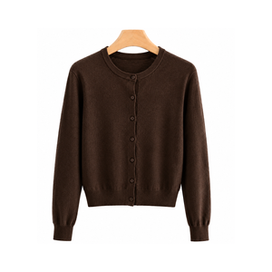 Cardigan en coton biologique pour femme, confortable pour l'hiver, fabrication artisanale - Product Image 1