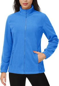 Jersey de invierno para mujer, chaqueta polar de manga larga, transpirable, suave, ligero, de algodón, Color personalizado, logotipo personalizado de talla grande - Product Image 2