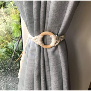 2024 venta al por mayor diseño único cuerda moderna algodón raya cortina Tieback titular más exigente precio superior tamaño de forma de Color personalizado - Product Image 4