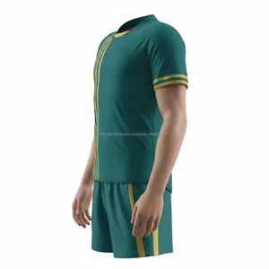 Conjunto de Camiseta de Rugby Ligera Personalizada para Club, Manga Corta, Costuras Resistentes, Disponible para Pedidos al por Mayor - Product Image 4