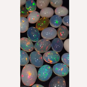 66 pièces opale éthiopienne naturelle avec feu 12x10 14x10 16x12 20x16mm cabochon ovale 304 Cts Iroc ventes qualité pierres précieuses cabine US $487 - Product Image 2