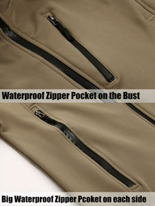 Chaqueta de Invierno para Hombre con Capucha, Estilo Soft Shell, Impermeable, con Múltiples Bolsillos, Precio al por Mayor, Tendencia Actual, MOQ Bajo - Product Image 4