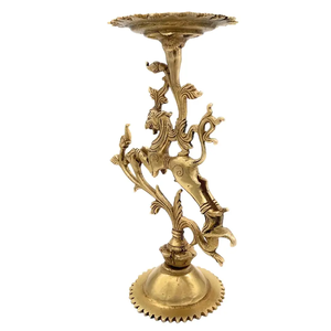 Support de bougie en laiton pour mariage de luxe, décoration de table d'hôtel, porte-bougie élégant - Product Image 2
