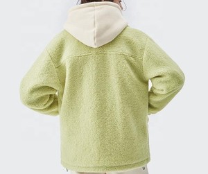 Logo personnalisé veste en polaire Sherpa de style rue haute pour femmes veste en polaire Sherpa pour femmes de mode personnalisée en plein air - Product Image 3