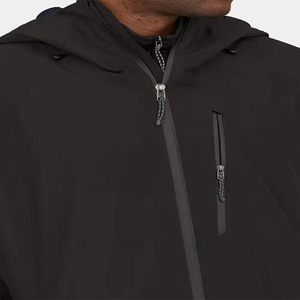 Men's <b>Lightweight</b> Canvas Windbreaker <b>Jacket</b> for Outdoor Sports Water & Windproof Hoodie with Custom Logo for <b>Running</b> & Hiking - Product Image 4