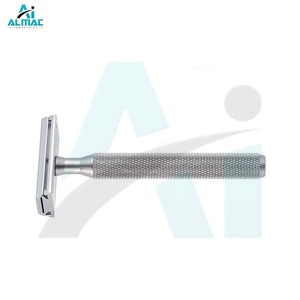 Almac มีดโกนแบบใช้แล้วทิ้งขอบเดียวแบบคลาสสิกพรีเมี่ยมพร้อมที่จับสแตนเลสเกรดสูงเพื่อการโกนที่ปลอดภัยและสะดวกสบาย - Product Image 4