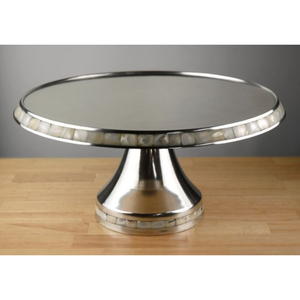 Elegant round Metal Cake Stand <b>Pink</b> Decorative Cake Display Platter for Birthday Parties Hotel Supplies India - Product Image 5