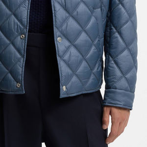 <b>Men</b> Quilted <b>Jacket</b> With Button Closure / Full Sleeves With Custom Logo Color And Design With <b>Corduroy</b> Collar Solid Color Design - Product Image 4