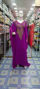 Caftán marroquí de colores, caftán musulmán tradicional, cuentas de piedra, trabajo manual, caftán marroquí, nuevo diseño 2022 - Product Image 2