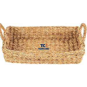 ถาดเสิร์ฟหวายทำด้วยมือเป็นมิตรกับสิ่งแวดล้อมพร้อมที่จับตะกร้าสานน่ารักสำหรับรับประทานอาหารห้องครัวและของตกแต่งบ้านจากเวียดนาม - Product Image 1
