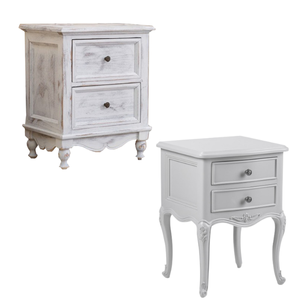 High Quality French Design Sideboard Or Bedside With Two Drawers <b>White</b> Color Wooden Furniture Direct Factory - Product Image 3