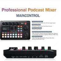 Kit de microphones filaires doubles WEB BM800 avec carte son F998 Max, compatible 9 appareils pour l'enregistrement de podcasts