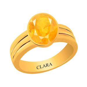 Bagues en saphir jaune naturel certifié Pukhraj pour les occasions de cadeaux - Product Image 1