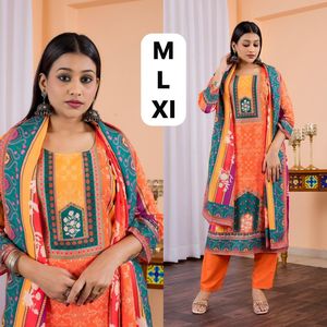 Mousseline spéciale de l'Aïd avec impression numérique Kurti Pant et Dupatta Fabricant et fournisseur de l'Inde au taux le plus bas - Product Image 4