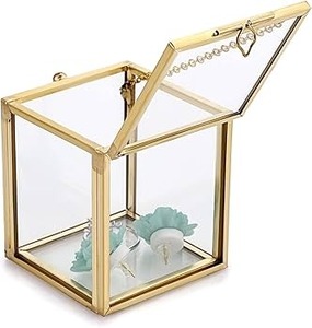Rangement de bijoux en verre transparent, boîte de rangement, à bijoux - Product Image 4