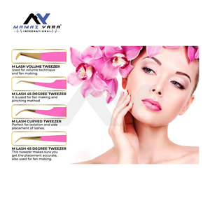 Pince à épiler de qualité supérieure pour outils d'extension de cils professionnels avec fibre de diamant en acier japonais Design de couleur léopard élégant - Product Image 5