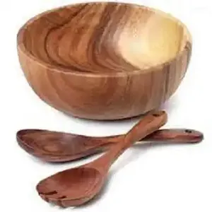 Meilleure vente bol de fruits en bambou de style japonais moderne fabriqué à la main en bois d'acacia poli pour la décoration de la maison et de la cuisine quantité minimale de commande personnalisée - Product Image 3