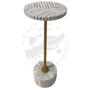 Ensemble de tables basses en métal plaqué blanc moderne et contemporain fait à la main avec revêtement en poudre élégant et luxueux pour le salon - Product Image 5