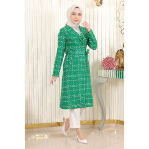 Abrigo de Lana para Mujer con Detalle de Botones, Relleno de Plumón de 150g-200g, Suave y Elegante, Estilo Diario - Product Image 1