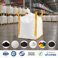 Sac Jumbo FIBC à fond plat en U, construction monobloc à panneau en U, étanche pour poudres fines, sangles de levage aux coins croisés