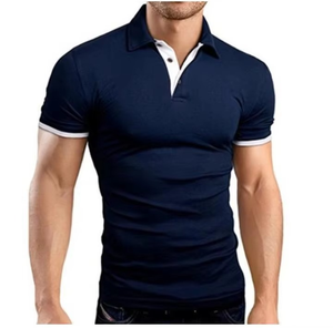 Vente en gros de polos personnalisés en coton piqué vierge avec logo uni pour impression numérique t-shirts brodés de couleur unie - Product Image 2