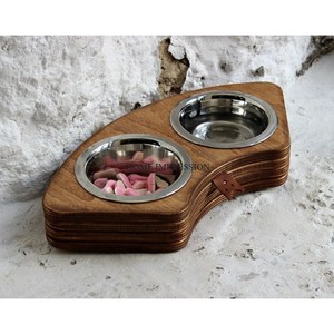 Meilleure vente en gros bols d'alimentation de luxe écologiques en acier inoxydable pour chiens et chats avec fonction d'alimentation lente grands bassins pour animaux de compagnie - Product Image 1