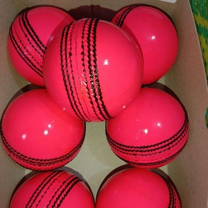 พรีเมี่ยมคริกเก็ตบอลคุณภาพผู้ชายขนาด156gm | สีแดงขาวชมพูส้ม | - Product Image 1