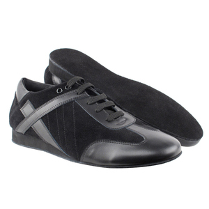 Scarpe da ballo SERO106BBX molto belle comode moderne morbide ballerine e pelle latina con Suede e fodera satinata in gomma - Product Image 1