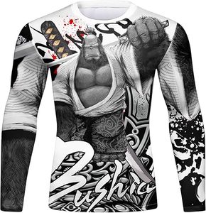 Personalizado rash guard sublimación impresa rashguard MMA rushguard BJJ OEM MMA rashguard para hombres manga corta Rash Guard para hombres - Product Image 6