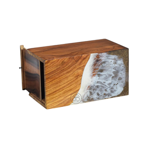 Handcrafted Rosewood Ocean cremation Urn Resin Art <b>Memorial</b> <b>Keepsake</b> Elegant <b>Memorial</b> <b>Keepsake</b> - Product Image 2