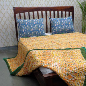 New Arrival Queen Size Organic Cotton Voile Dohar Soft Indian Traditional Hand Block Printed Outdoor <b>Blanket</b> Low Price Sale - Product Image 6