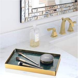 Plateau en marbre naturel de haute qualité, surface polie, tapis antidérapant, résistant aux rayures pour une utilisation à long terme lors des rassemblements familiaux - Product Image 1