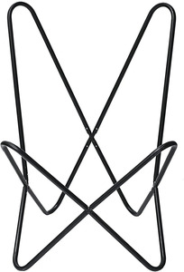 Silla con cabestrillo de mariposa de cuero indio hecha a mano, cómodo taburete con reposapiés, marco de hierro, plegable con recubrimiento de polvo, para dormitorio al aire libre - Product Image 6